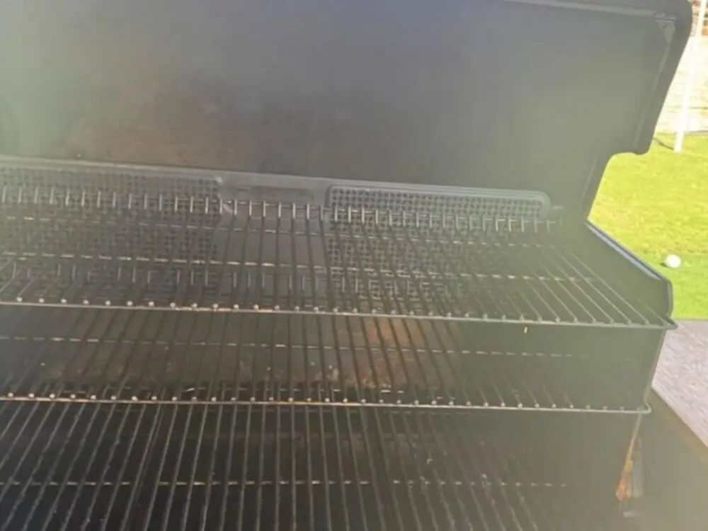 Pellet grill before cleaning